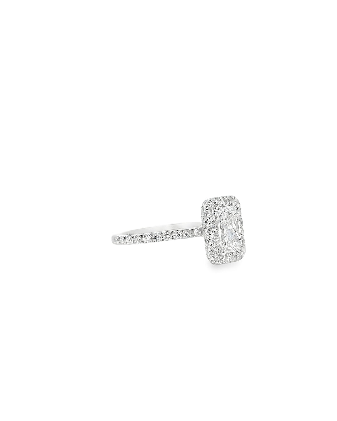 1.61ct Radiant Cut Diamond in the Kensington Halo Design