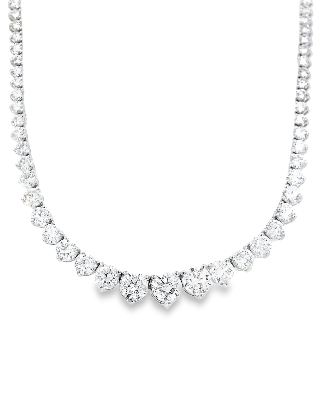 10.00ct Graduated Diamond Tennis Necklace