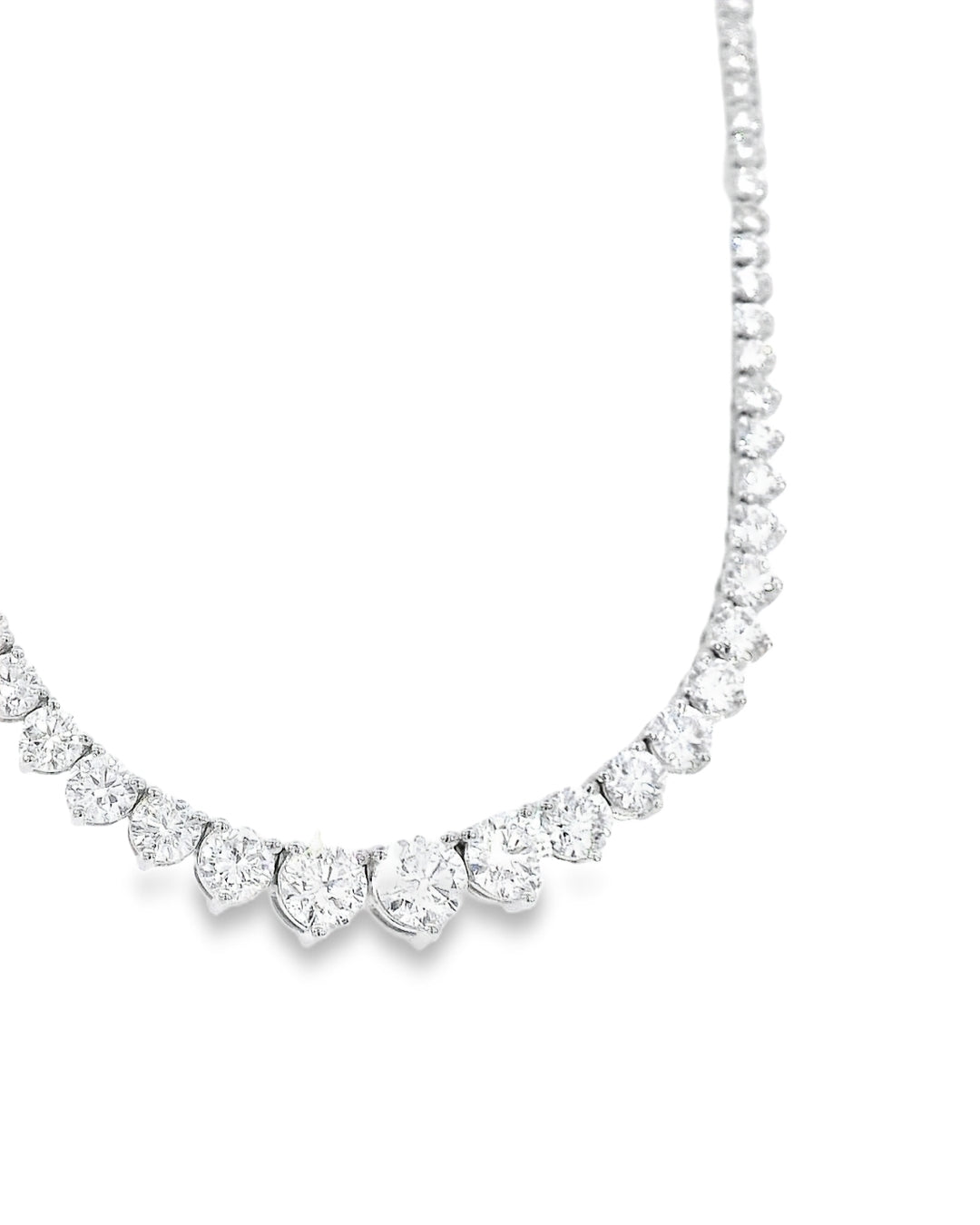 10.00ct Graduated Diamond Tennis Necklace