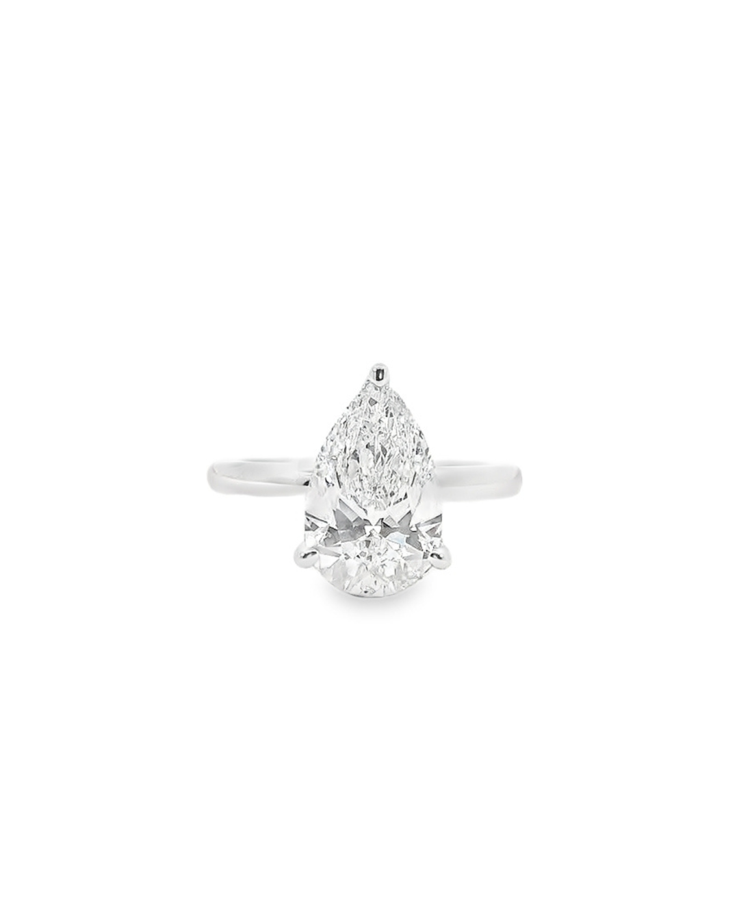 2.65ct Pear Cut Diamond in the Parker Classic Solitaire with Hidden Halo