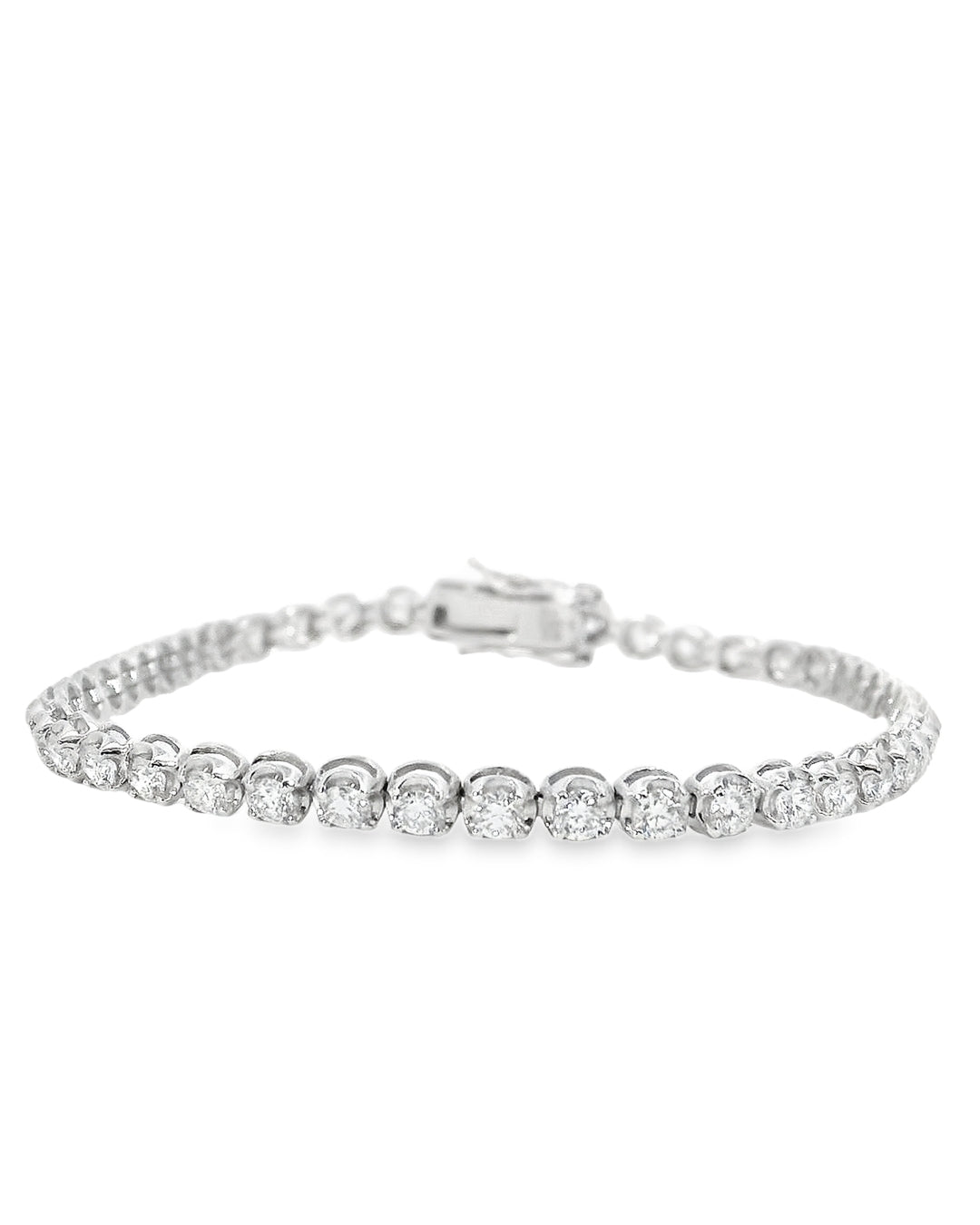 3.00ct Round Brilliant Cut Crown Set Tennis Bracelet