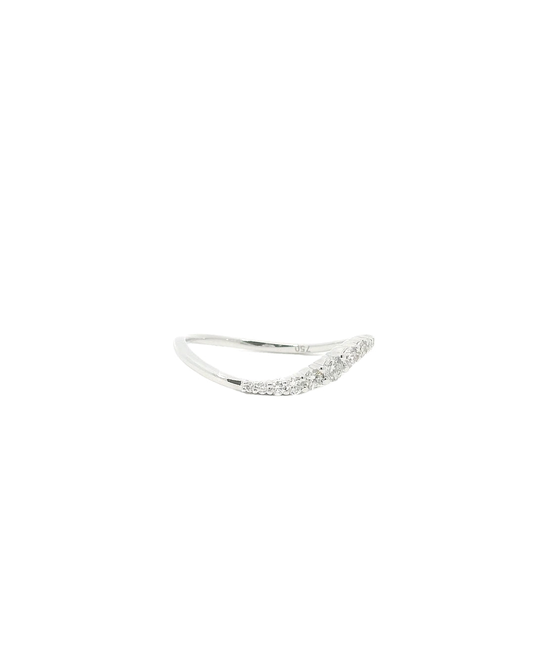 0.25ct Round Brilliant Cut Diamond Curved Eternity Band