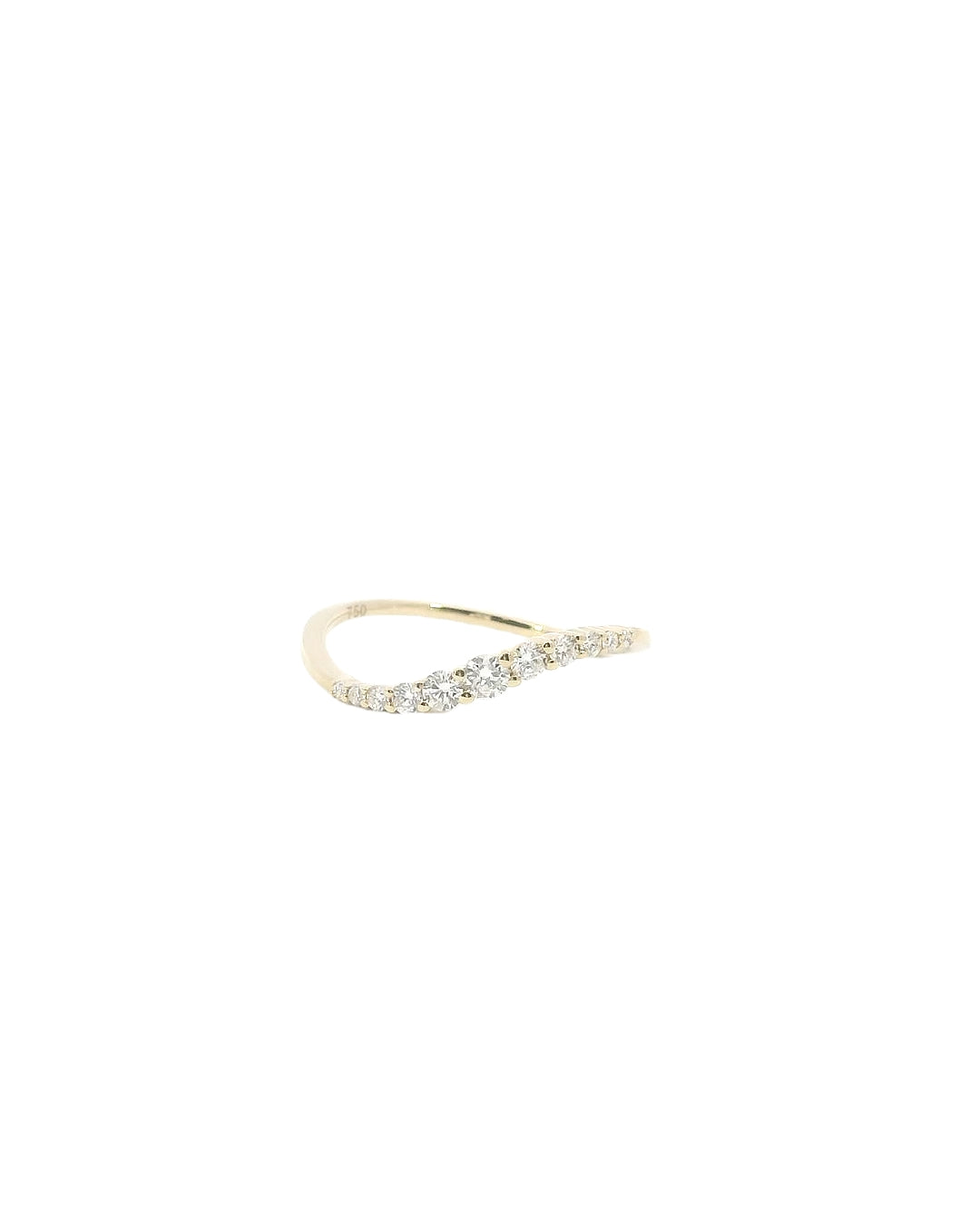 0.25ct Round Brilliant Cut Diamond Curved Eternity Band