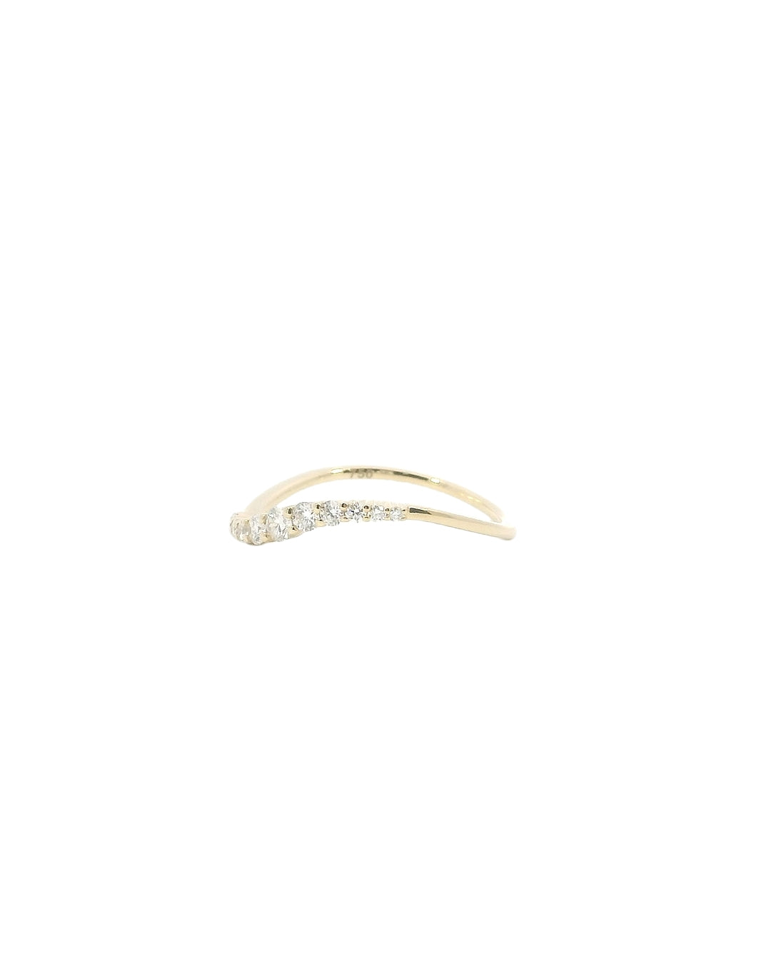 0.25ct Round Brilliant Cut Diamond Curved Eternity Band