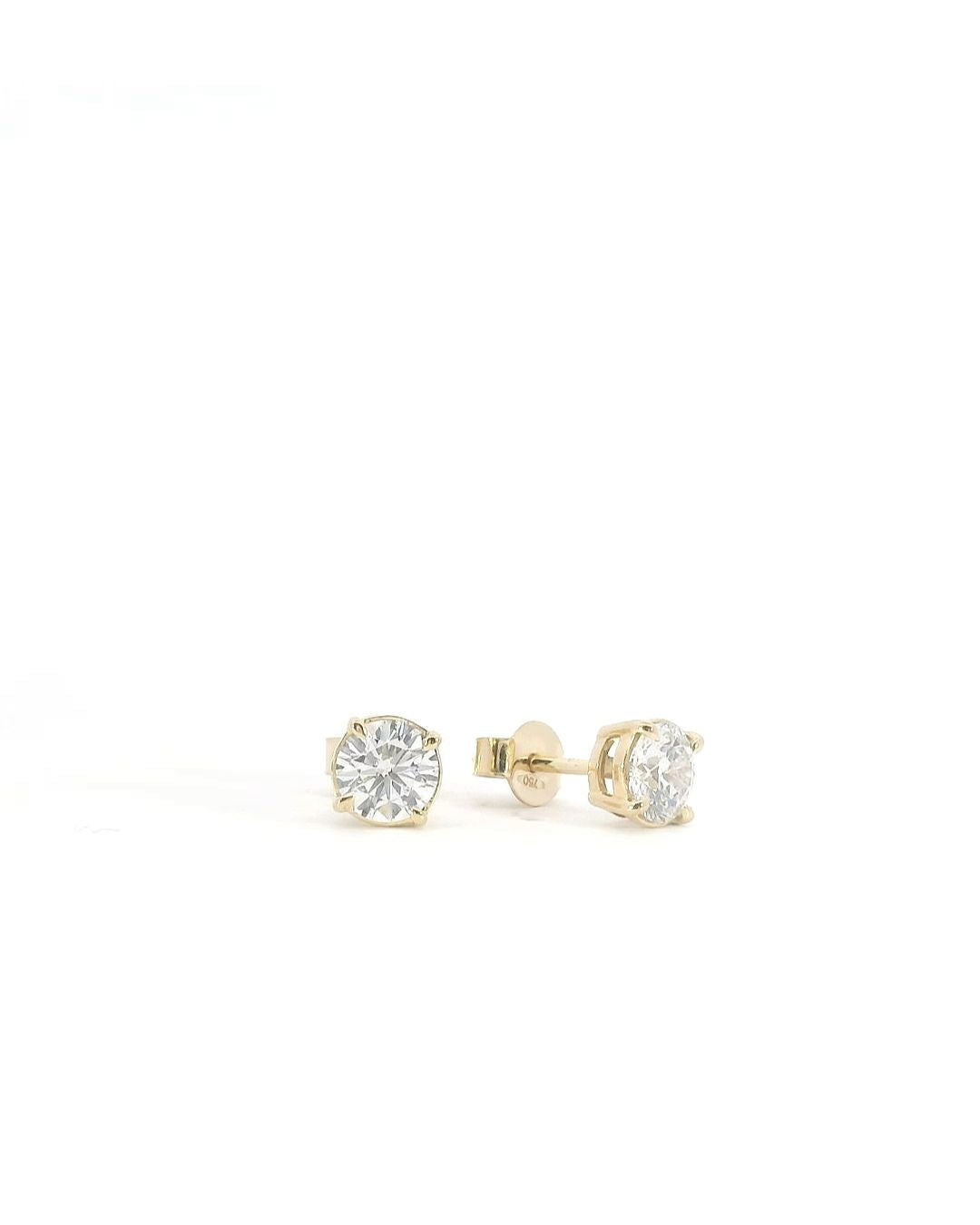 TW1.00ct Round Brilliant Cut Diamond Studs