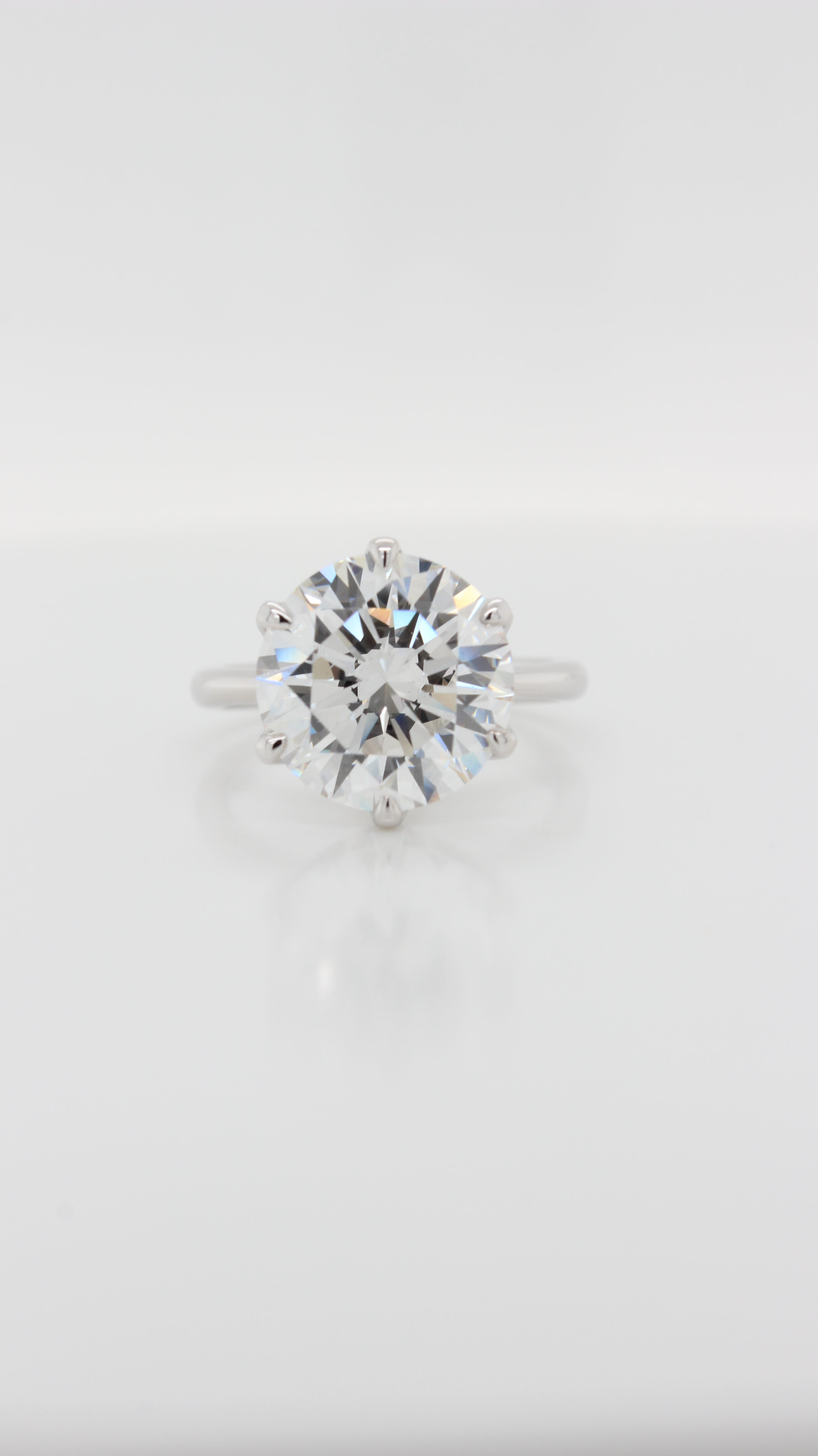 5.17ct Round Brilliant Diamond in the Parker Classic Solitaire