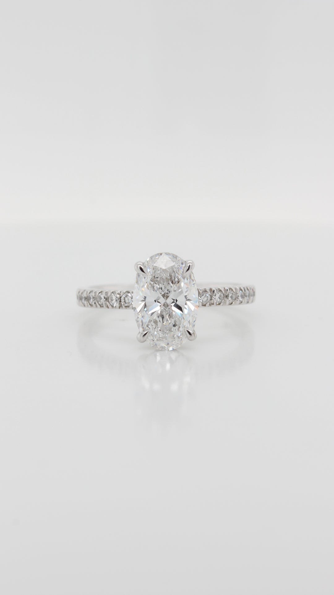 2.10Ct Oval in the Parker Grace Design with Hidden Halo