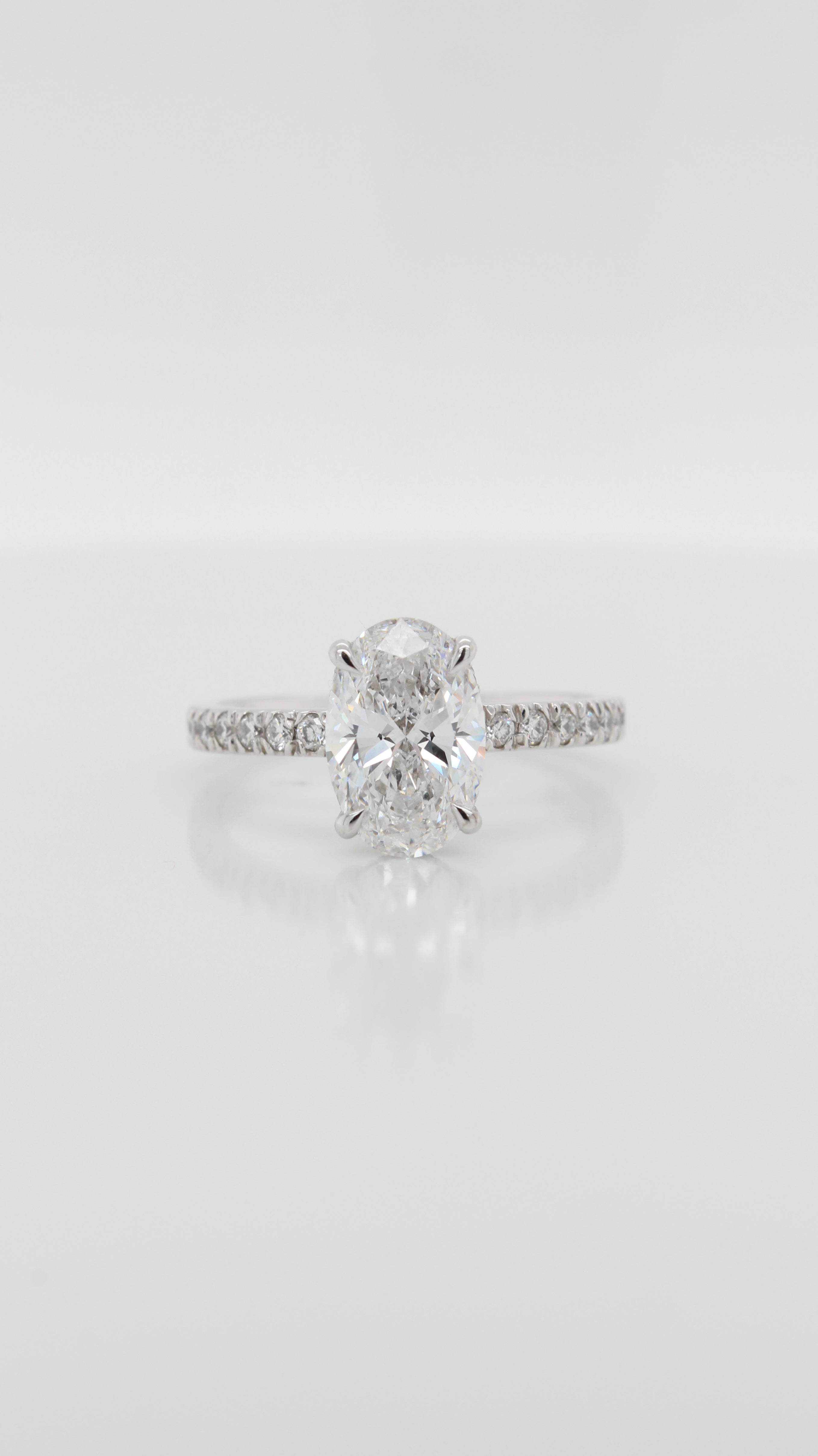 2.10Ct Oval in the Parker Grace Design with Hidden Halo