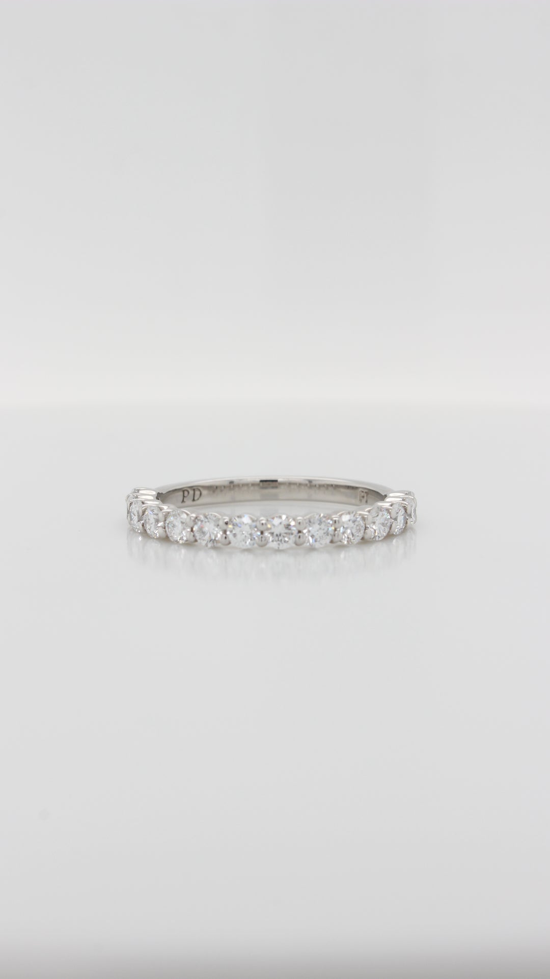 0.70ct Round Brilliant Cut Diamond Double Shared Claw Eternity Ring