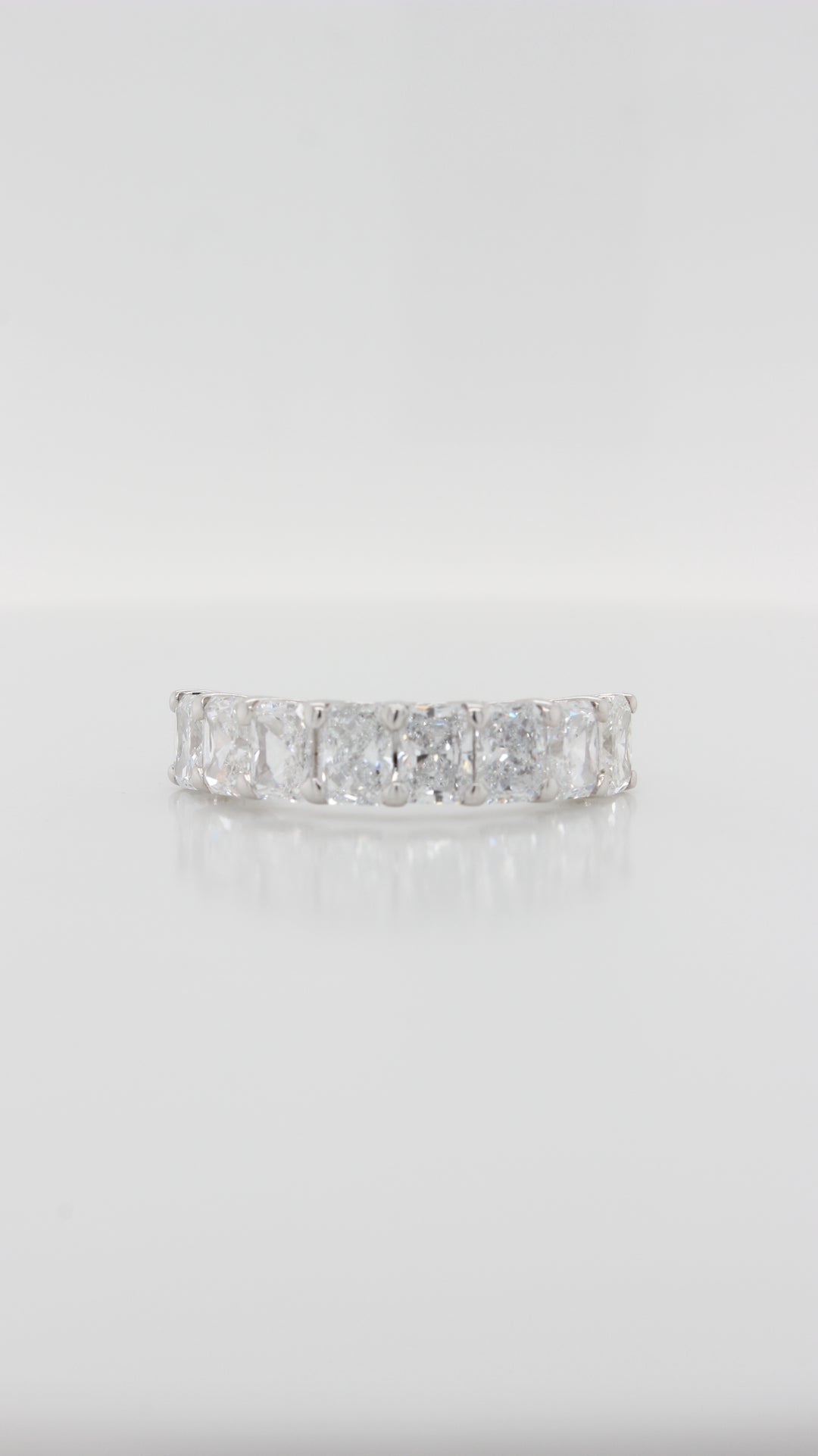 2.40ct Radiant Cut Diamond U-Scallop Eternity Ring