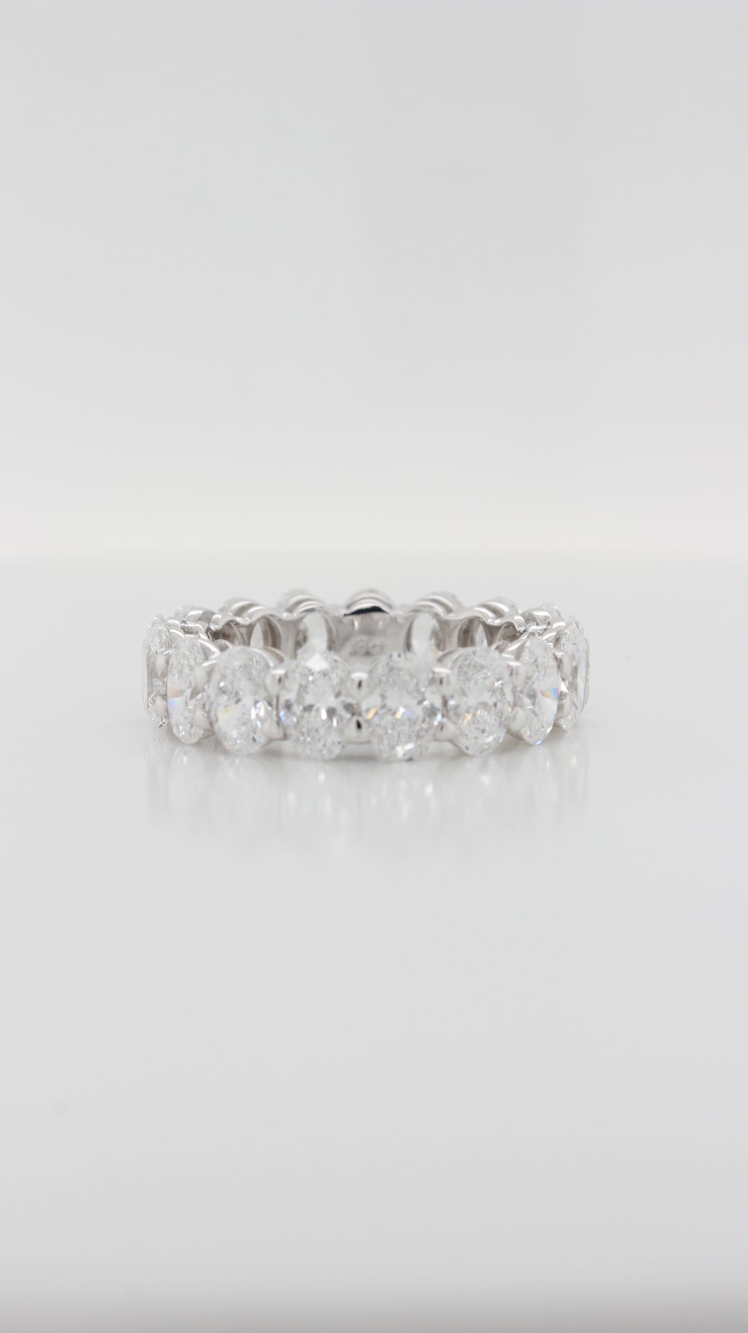 5.10ct Oval Cut Diamond Double Gallery Eternity Ring