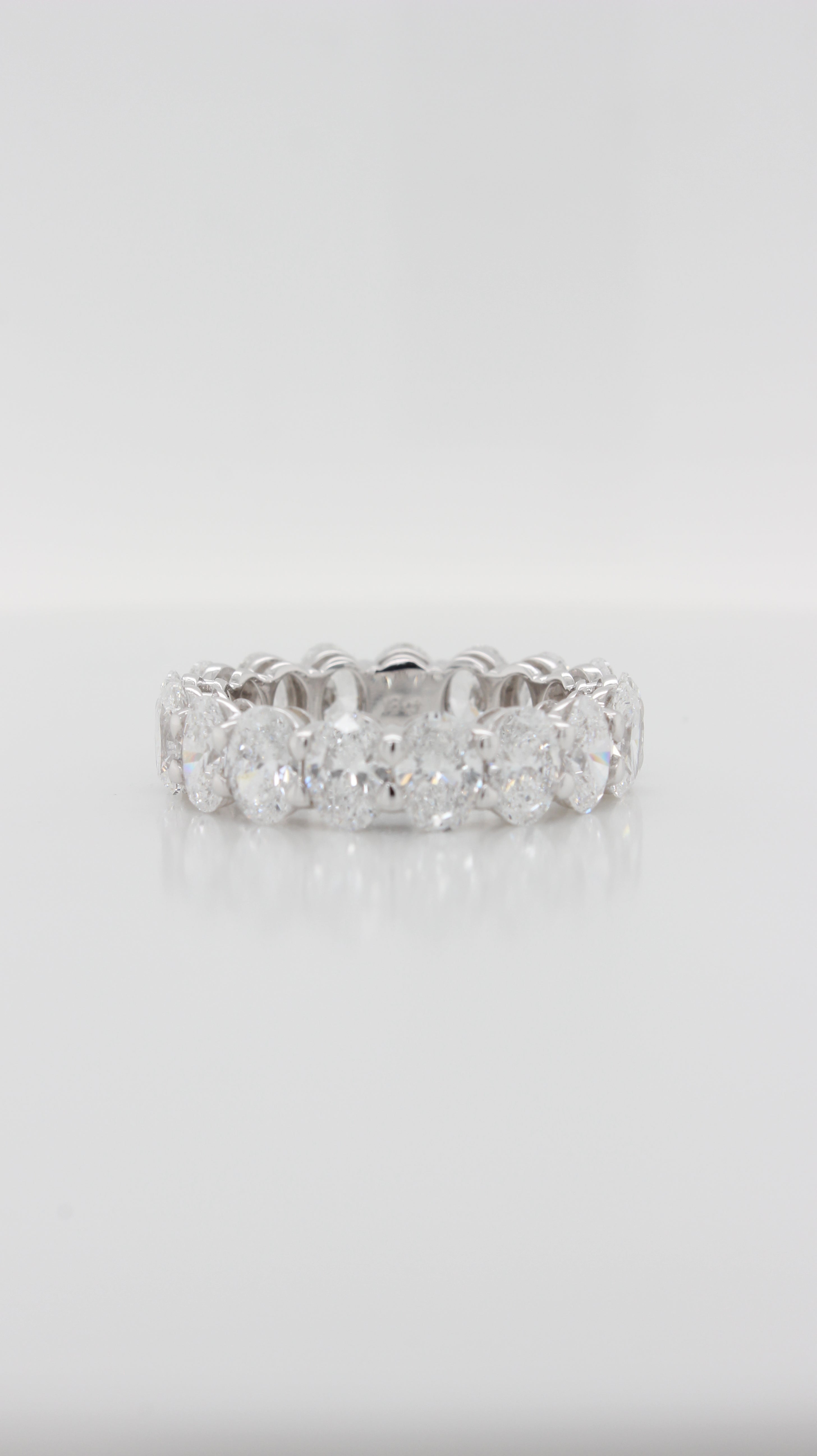 5.10ct Oval Cut Diamond Double Gallery Eternity Ring