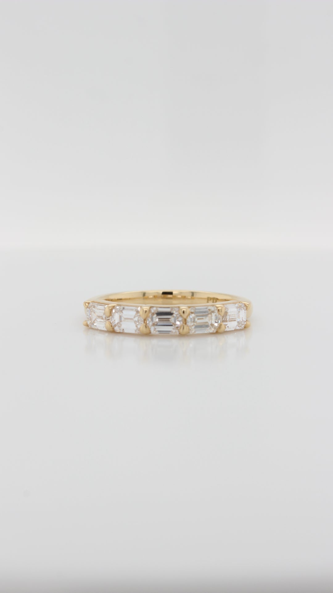 1.25ct Emerald Cut Diamond Horizontal Eternity Ring