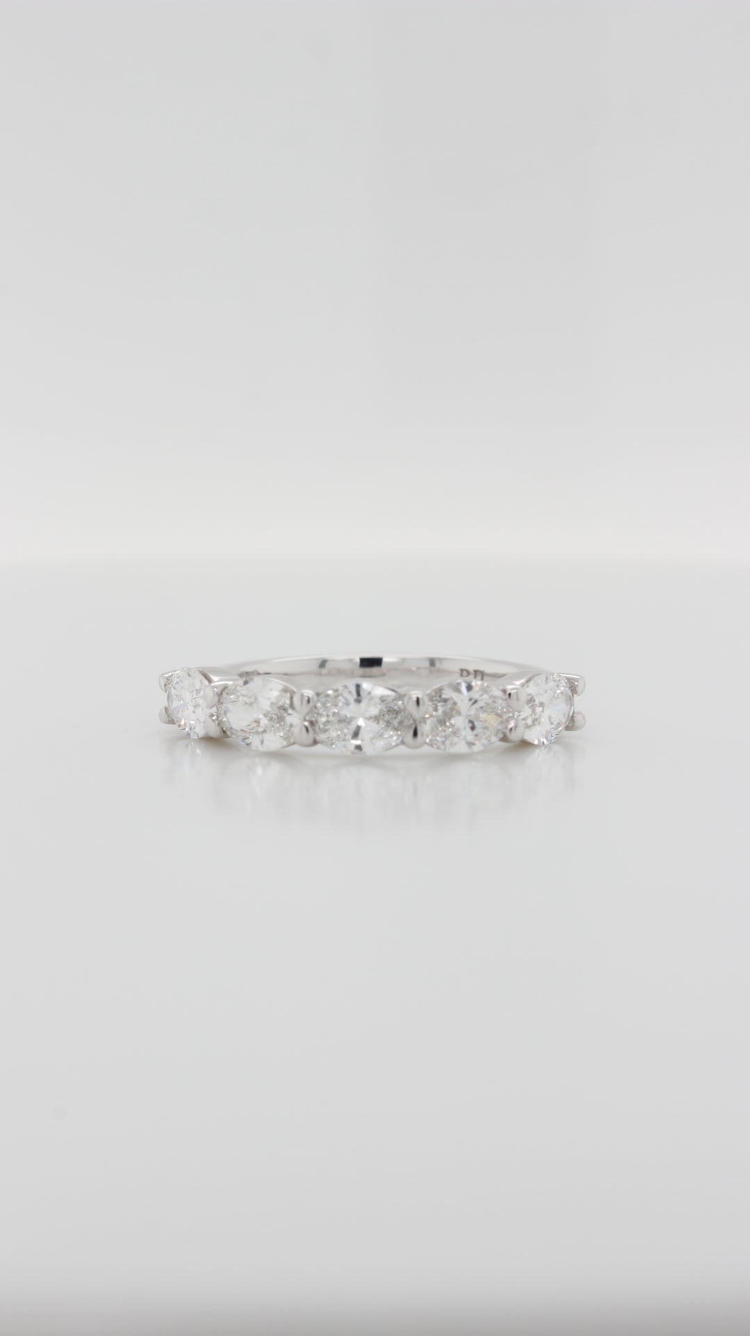 1.25ct Oval Cut Diamonds Set Horizontal