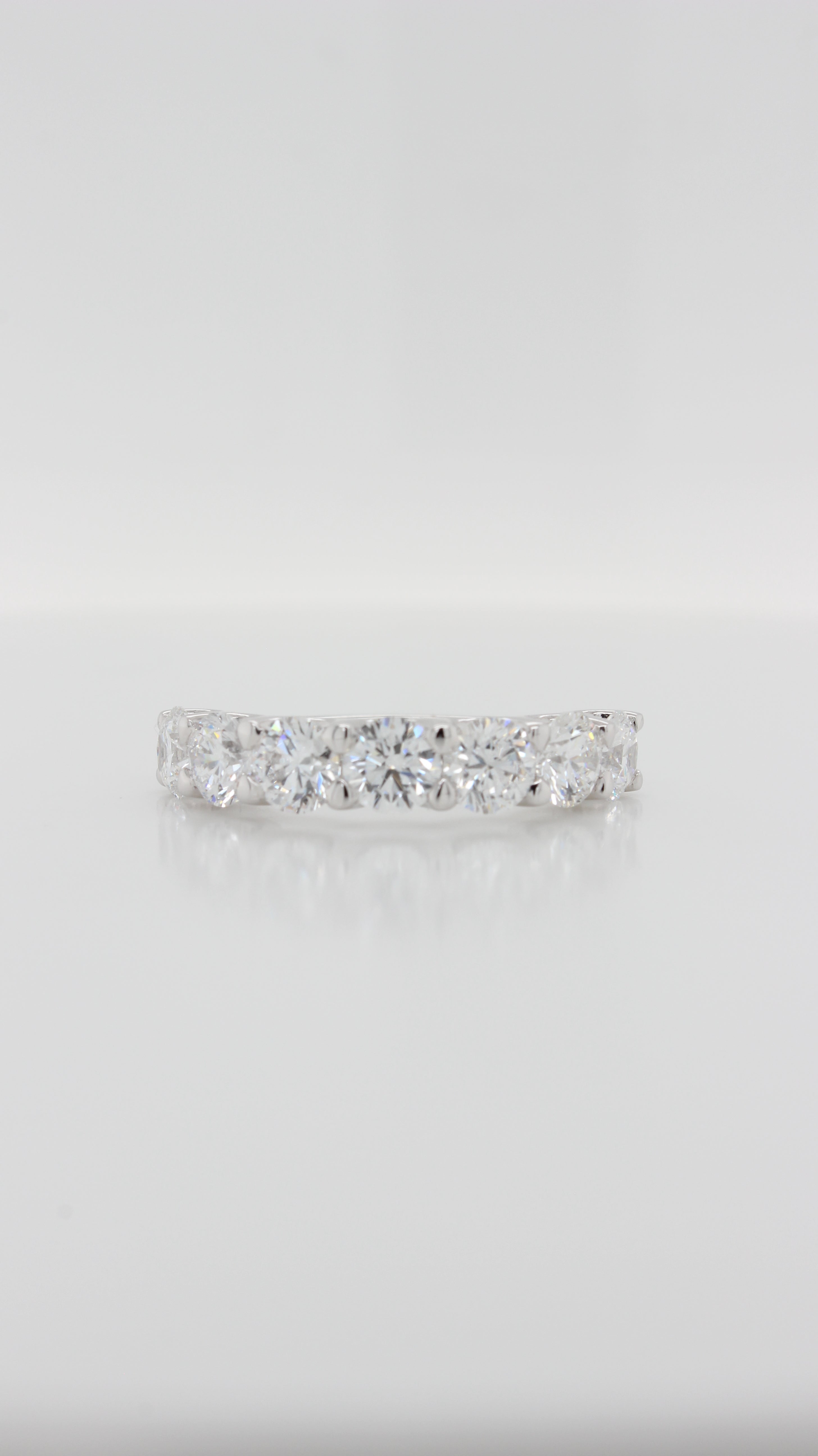 2.10ct Round Brilliant Diamond U-Scallop Eternity Ring