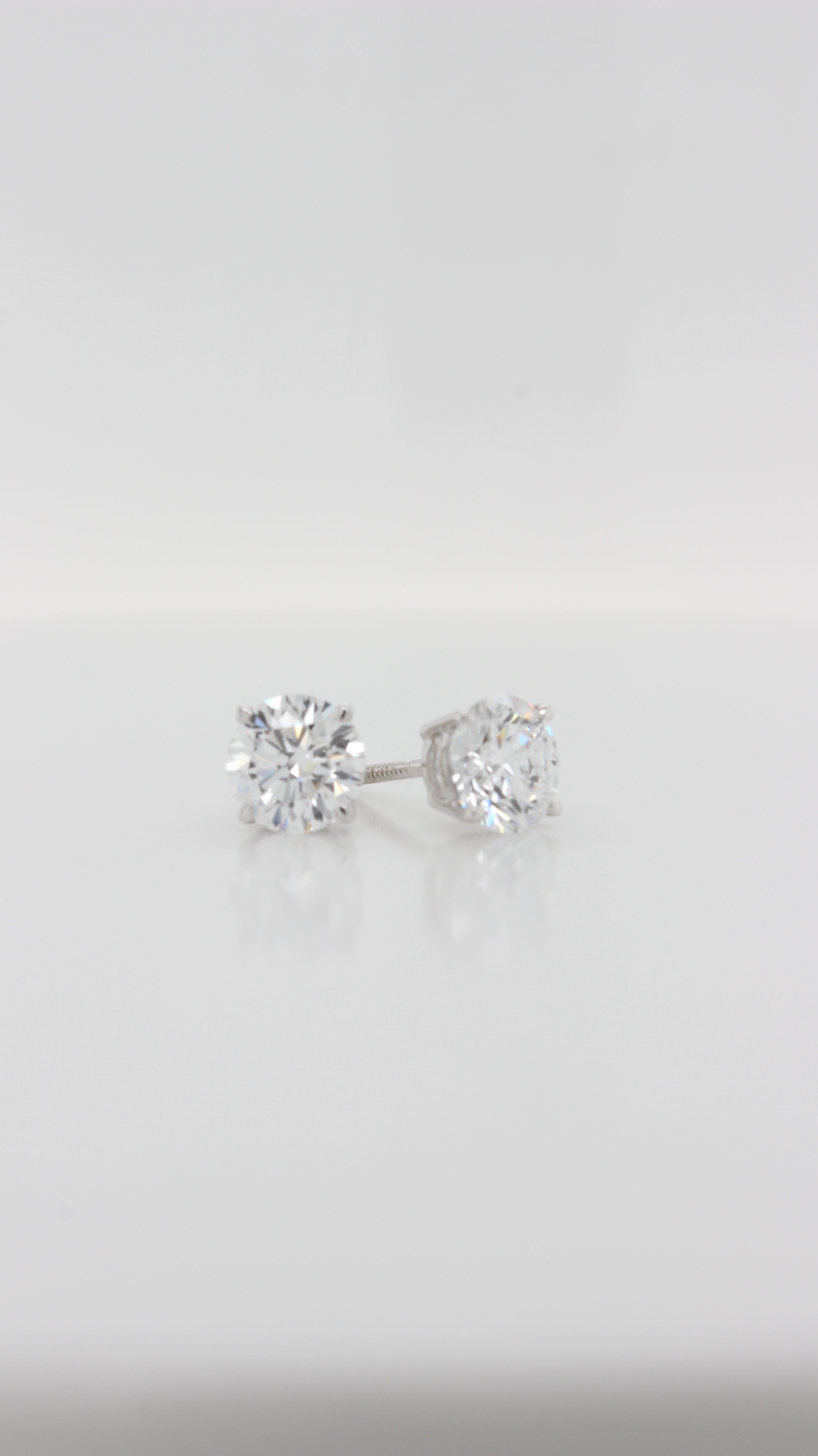 TW2.00ct Round Brilliant Cut Diamond Studs