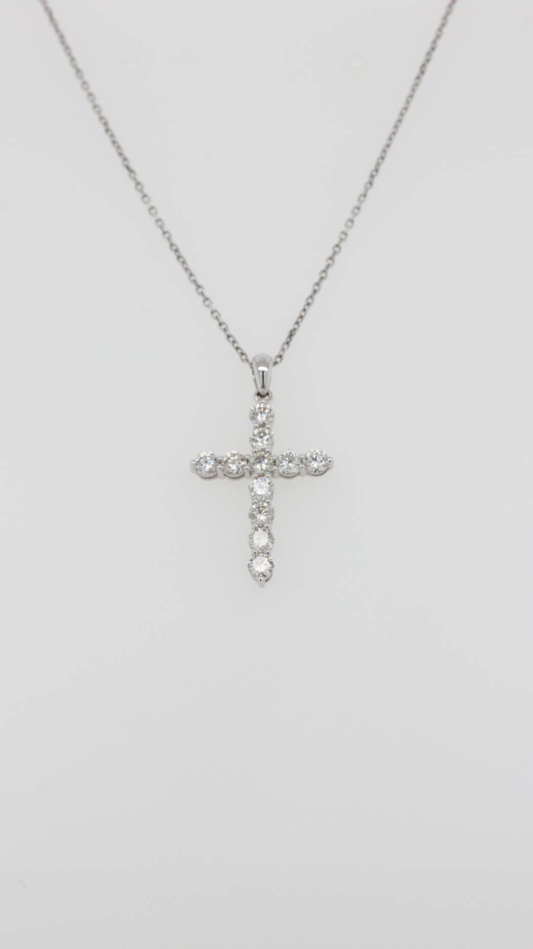 0.70ct Claw Set Cross Pendant