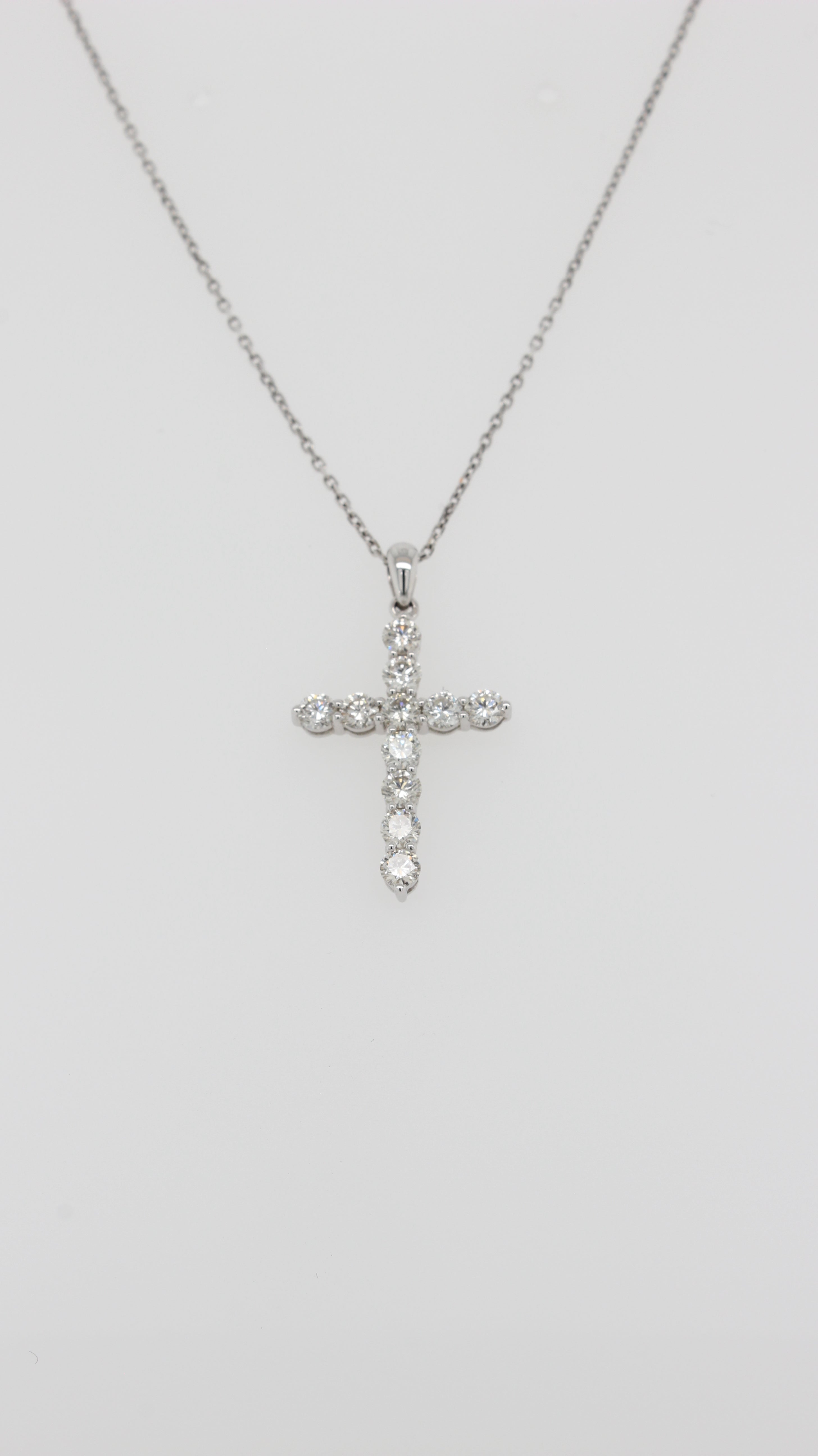 0.70ct Claw Set Cross Pendant