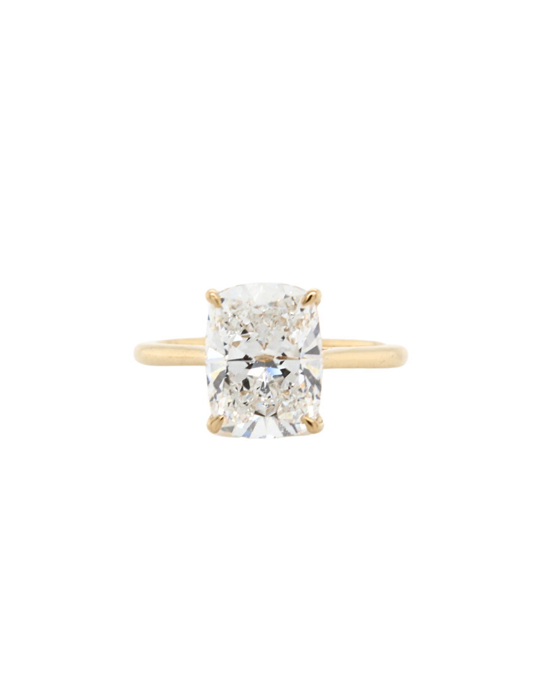 Elongated Cushion Cut Diamond in the Parker Classic Solitaire with Hidden Halo